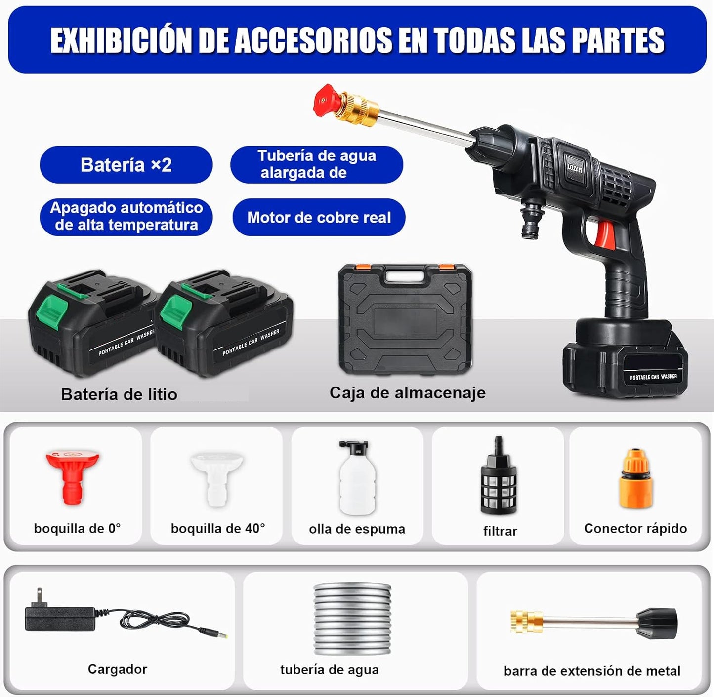 Hidro lavadora a Presión Recargable
