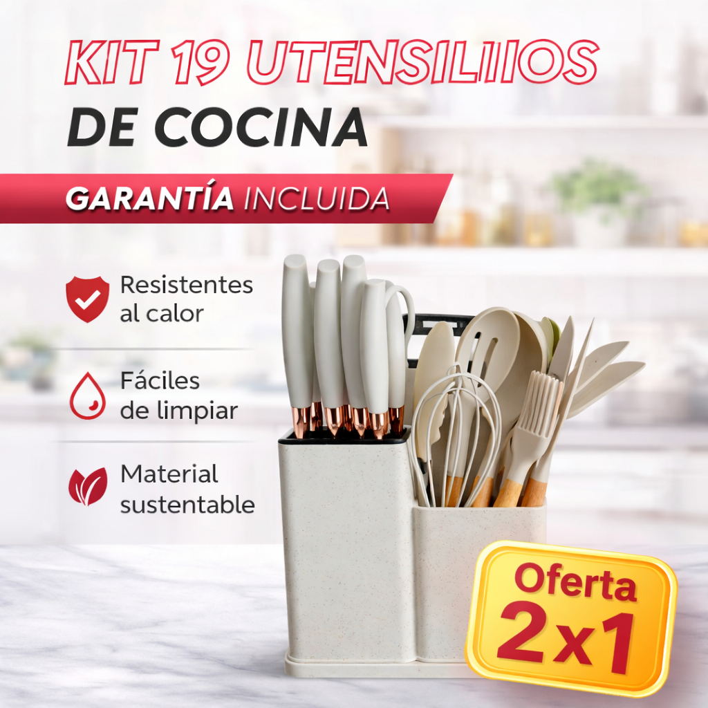 Kit De Utensilios De Cocina X19 Piezas