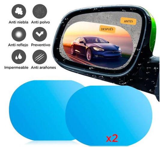 X2 Sticker Impermeable Antiempañante Para Retrovisor