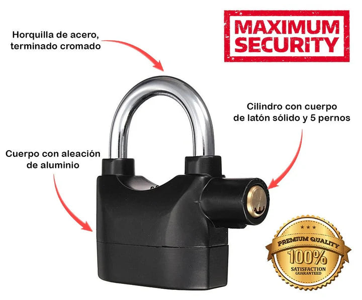 Candado Alarma Multiusos